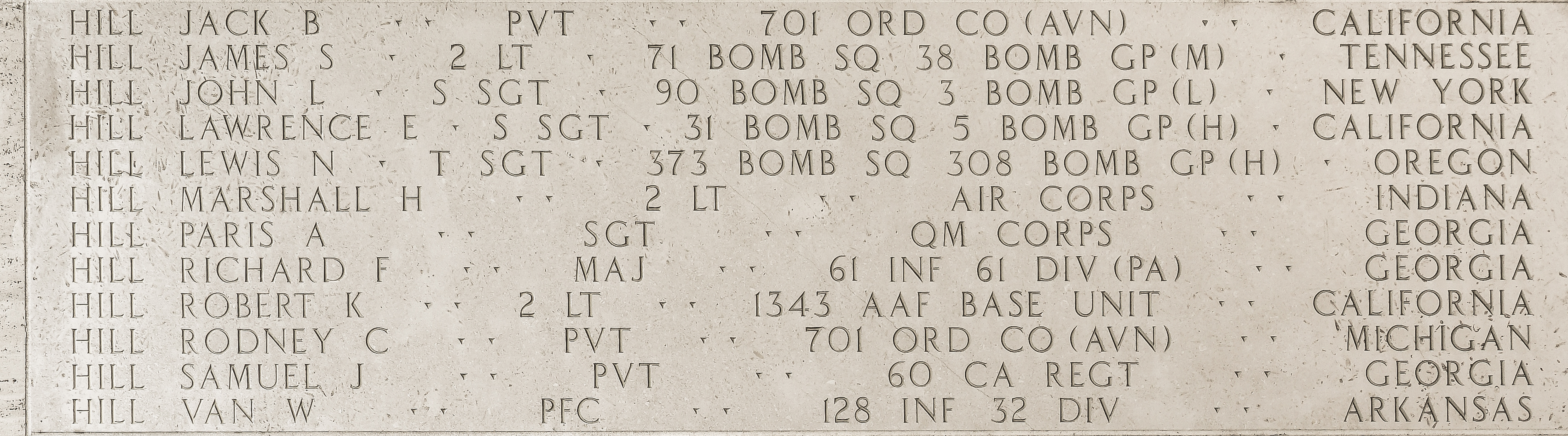 Lewis N. Hill, Technical Sergeant